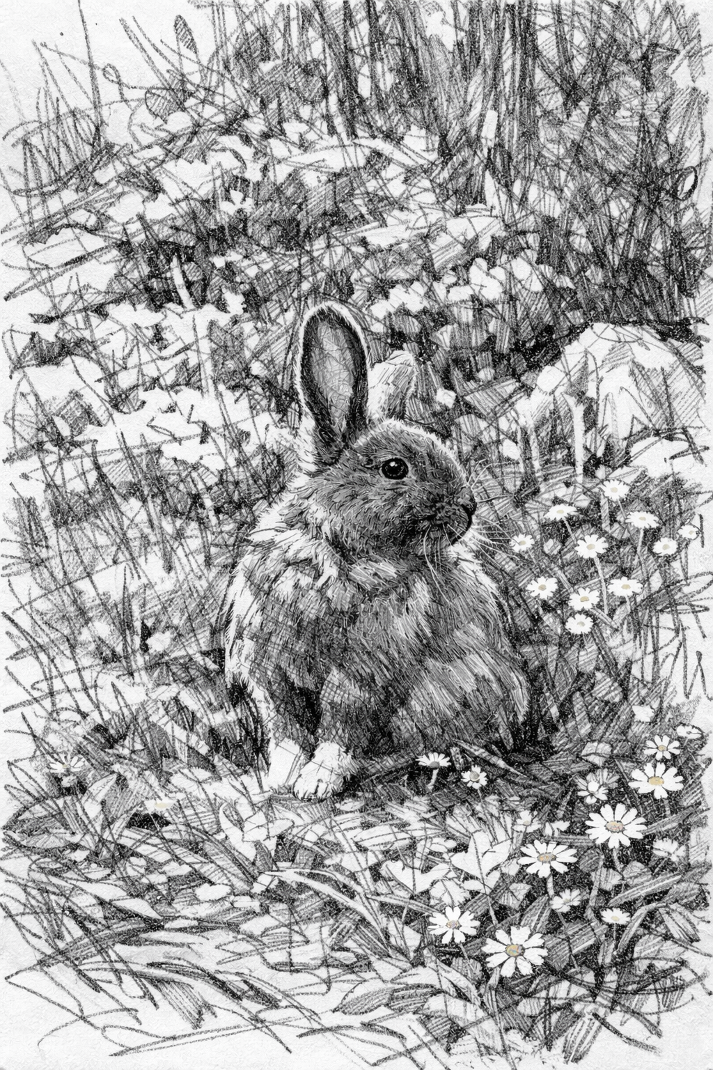 Piper - croquis au crayon noir et blanc